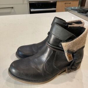 Rieker leather & wool ankle boots Sz 10/41